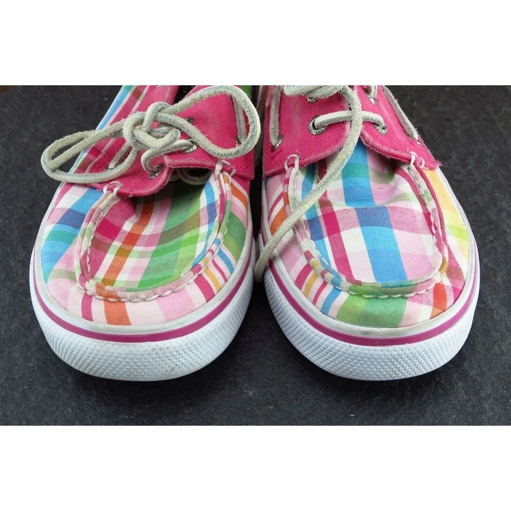 Sperry‎ Top-Sider Youth Girls Shoes Size 4.5 M Pink Boat Shoe Fabric
